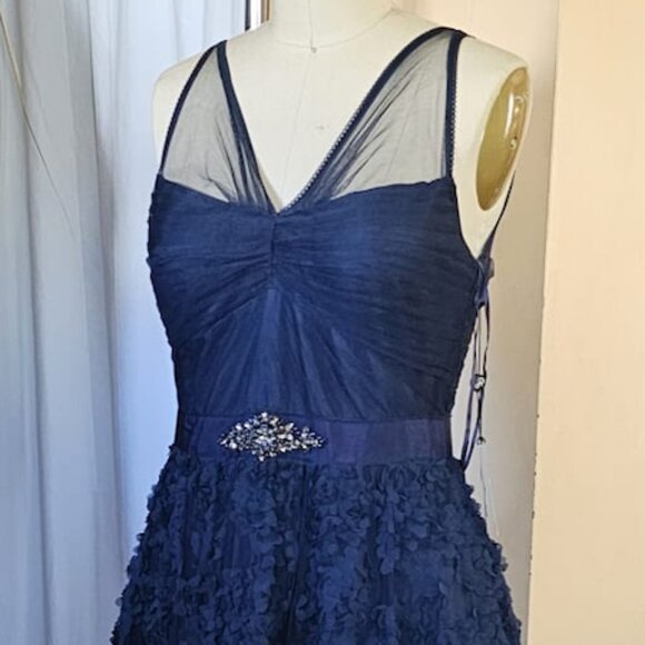 Adrianna Papell Dresses & Skirts - Adrianna Papell Floral Embroidered Illusion Gown